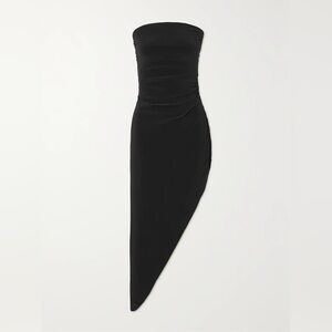 Norma Kamali Elegant Black Strapless Dress size medium NWOT